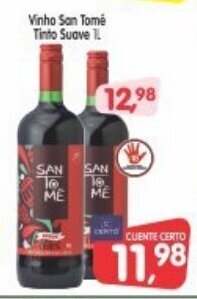 Cercadão Vinho San Tome Tinto Suave 1L oferta