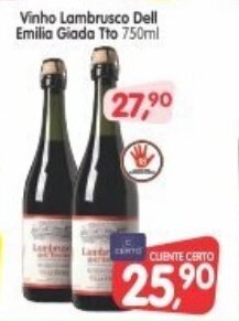 Cercadão Vinho Lambrusco Dell Emilia Giada Tto 750ml oferta