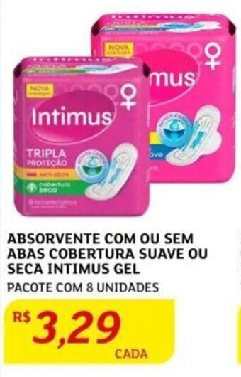 Assaí Atacadista ABSORVENTE COM OU SEM ABAS COBERTURA SUAVE OU SECA INTIMUS GEL oferta