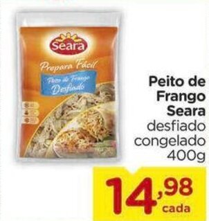 Carrefour Peito de Frango Seara desfiado congelado 400g oferta
