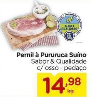 Pernil à Pururuca Suíno Sabor & Qualidade c/osso - pedaço