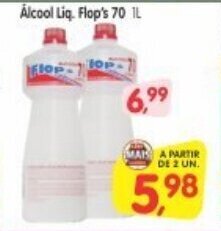 Cercadão Alcool liq. Flop's 70 1L oferta