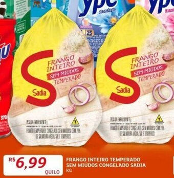 Assaí Atacadista FRANGO INTEIRO TEMPERADO SEM MIÚDOS CONGELADO SADIA KG oferta
