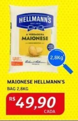 Assaí Atacadista MAIONESE HELLMANN'S BAG 2,8KG oferta