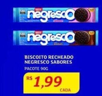 Assaí Atacadista BISCOITO RECHEADO NEGRESCO SABORES PACOTE 90G oferta