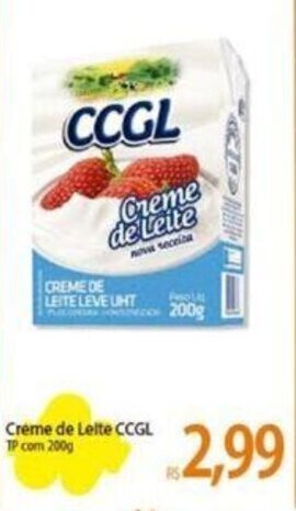 Atacadão Creme de Leite CCGL TP com 200g oferta