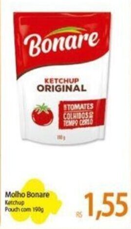 Atacadão Molho Bonare Ketchup Pouch com 190g oferta