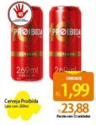 Cerveja Proibida Lata com 269ml