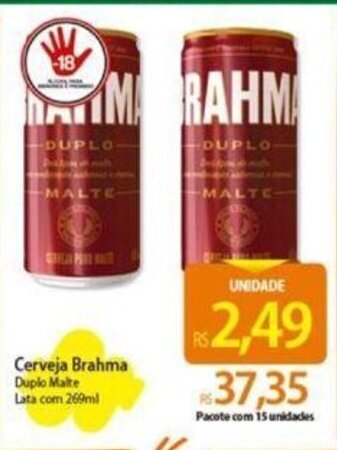 Atacadão Cerveja Brahma Duplo Malte Lata com 269ml oferta