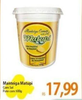 Atacadão Manteiga Matupi Com Sal Pote com 500g oferta