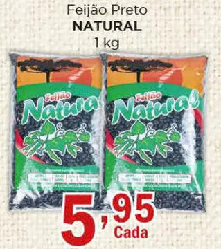 Supermercados Mundial Feijão Preto NATURAL 1 kg oferta