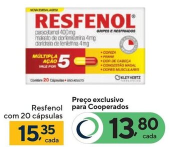 Coop Resfenol com 20 cápsulas oferta