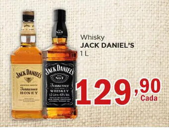 Supermercados Mundial Whisky JACK DANIEL'S 1L oferta