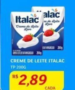 Assaí Atacadista CREME DE LEITE ITALAC TP 200G oferta