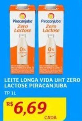 Assaí Atacadista LEITE LONGA VIDA UHT ZERO LACTOSE PIRACANJUBA TP 1L oferta