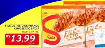 Assaí Atacadista FILÉ DE PEITO DE FRANGO CONGELADO SADIA PACOTE ZIP 1KG oferta