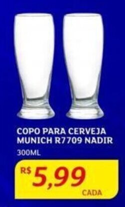 Assaí Atacadista COPO PARA CERVEJA MUNICH R7709 NADIR 300ML oferta