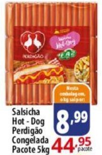Akki Atacadista Salsicha Hot-Dog Perdigão Congelada Pacote 5kg oferta