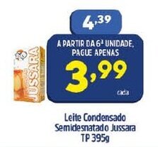 Arena Atacado Leite Condensado Semidesnatado Jussara TP 395g oferta