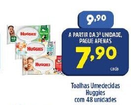 Toalhas Umedecidas Huggies com 48 unidades