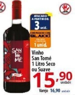 Akki Atacadista Vinho San Tomé 1 Litro Seco ou Suave oferta