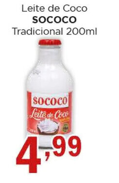 Supermercados Mundial Leite de Coco SOCOCO Tradicional 200ml oferta