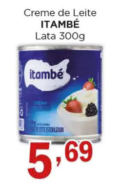 Supermercados Mundial Creme de Leite ITAMBÉ Lata 300g oferta