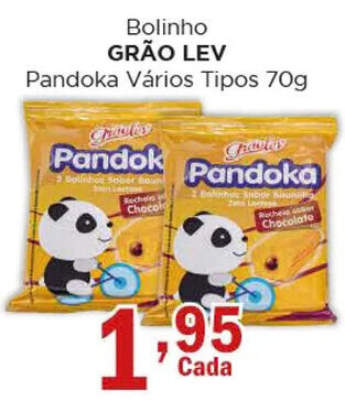 Bolinho GRÃO LEV Pandoka Vários Tipos 70g