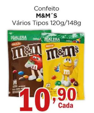 Supermercados Mundial Confeito M&M'S Vários Tipos 120g/148g oferta