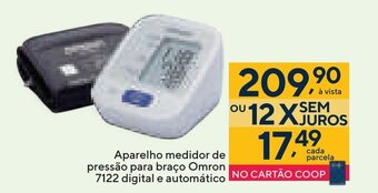 Coop Aparelho medidor de pressão para braço Omron 7122 digital e automático oferta