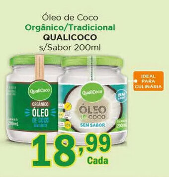 Supermercados Mundial Óleo de Coco Orgânico/Tradicional QUALICOCO s/Sabor 200ml oferta