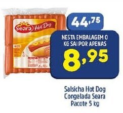 Arena Atacado Salsicha hot dog Congelada Seara pacote 1kg oferta