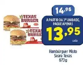 Arena Atacado Hamburguer Misto Seara Texas 672g oferta