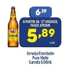 Arena Atacado Cerveja Eisenbahn Puro Malte Garrafa 600ml oferta
