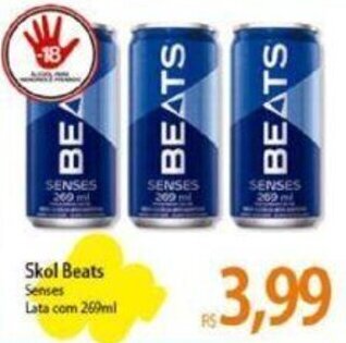 Skol Beats Senses Lata com 269ml