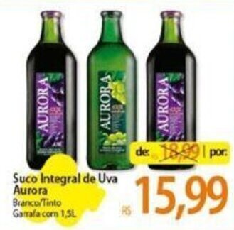Atacadão Suco Integral de Uva Aurora Garrafa com 1,5L oferta