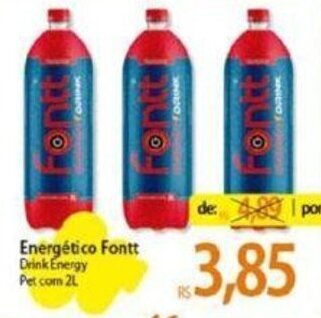 Atacadão Energético Fontt Drink Energy Pet com 2L oferta