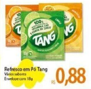 Atacadão Refresco em Pó Tang Vários sabores Envelope com 18g oferta