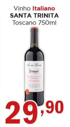 Supermercados Mundial Vinho Italiano SANTA TRINITA Toscano 750ml oferta