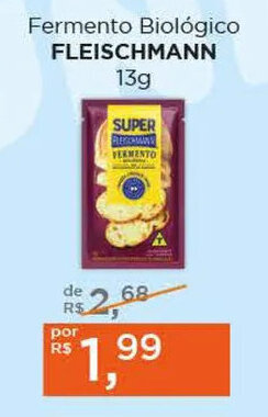 Supermercados Mundial Fermento Biológico FLEISCHMANN 13g oferta