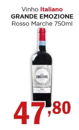 Supermercados Mundial Vinho Italiano GRANDE EMOZIONE Rosso Marche 750ml oferta