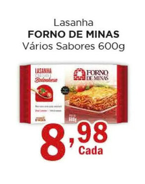 Supermercados Mundial Lasanha FORNO DE MINAS Vários Sabores 600g oferta