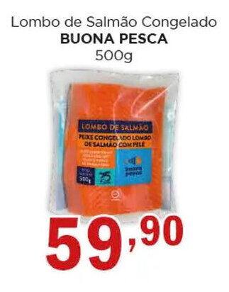 Supermercados Mundial Lombo de Salmão Congelado BUONA PESCA 500g oferta