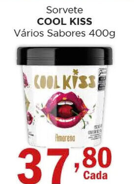 Supermercados Mundial Sorvete COOL KISS Vários Sabores 400g oferta