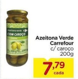 Azeitona Verde Carrefour c/ caroço 200g