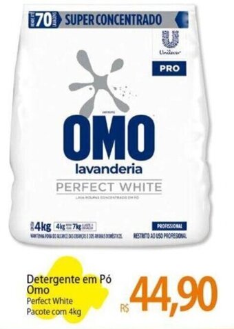 Atacadão Detergente em Pó Omo Perfect White Pacote com 4kg oferta