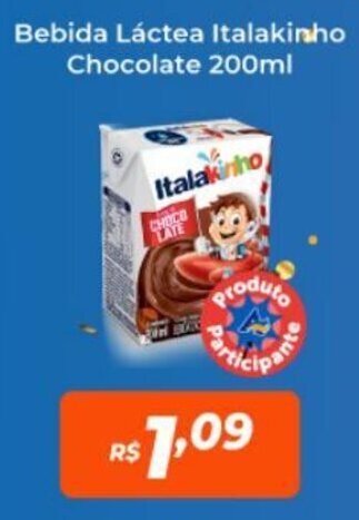 Bebida Láctea Italakinho Chocolate 200ml