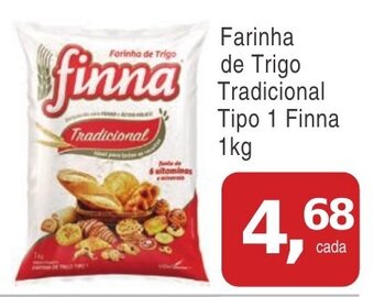 Mineirão Atacarejo Farinha de Trigo Tradicional Tipo 1 Finna 1kg oferta