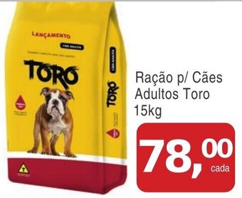 Mineirão Atacarejo Ração p/ Cães Adultos Toro 15kg oferta
