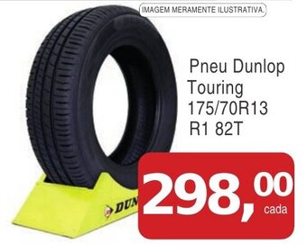 Mineirão Atacarejo Pneu Dunlop Touring 175/70R13 R1 82T oferta